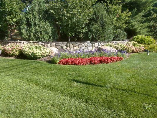 Condominium entrance flowers