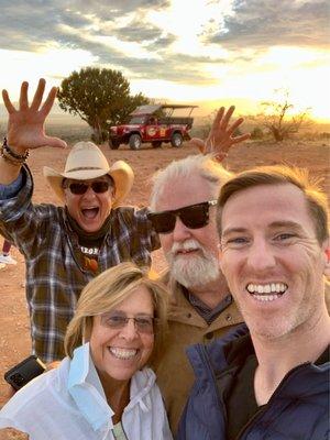 Climax of the sunset tour. Our guide Bo, with the perfect photo bomb.