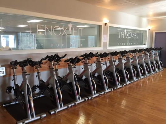 16 Brand New Spinner NXT bikes with studio computers.