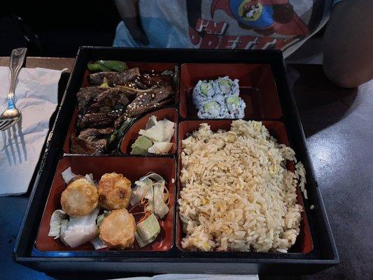 Steak teriyaki bento box