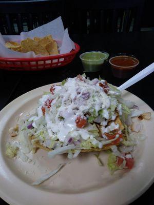 Chicken tostadas.