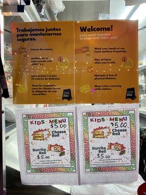 $5 kids menu