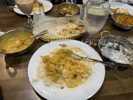 Chicken Coconut Korma with Garlic Naan