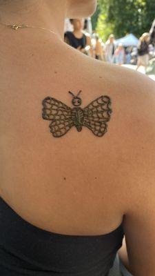 Halloween butterfly henna