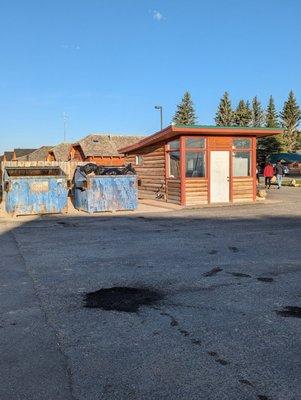 Guest laundry hut and garbage dump