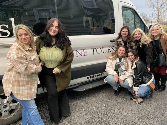 Our group in front of the van