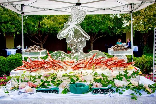 Seafood display for wedding