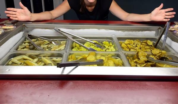 Goldie's world-famous pickle bar!