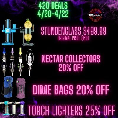 Shop our 420 sale for the best deals on smoking accessories! We've got everything you need to enjoy your favorite herbs and concentrates. Do