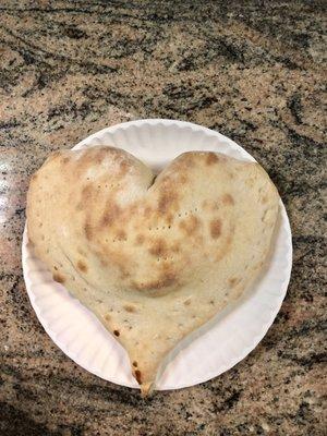 Johns Boy Pizzeria Heart Shaped Calzone