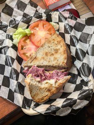 New Yorker sandwich. Was hungry and forgot to snap a photo. The pickle was already consumed, but you get to see the interior now.