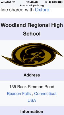 Proud sponsor of Woodland Regional High School