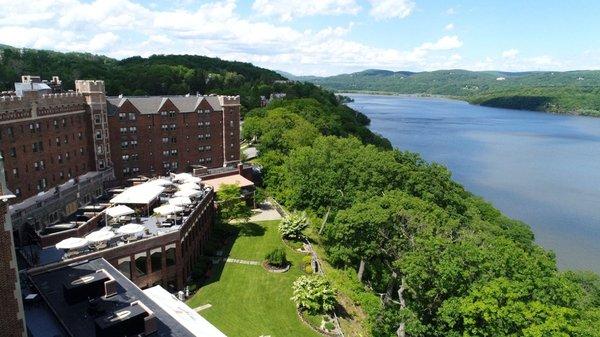 Gorgeous views of Zulu Time Rooftop Bar and Lounge and the Hudson River Valley.