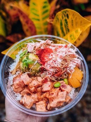 Sushi poke bowl with spicy tuna!