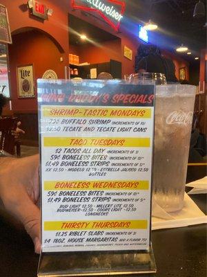 Food specials