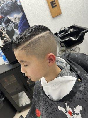 My sons hair cut