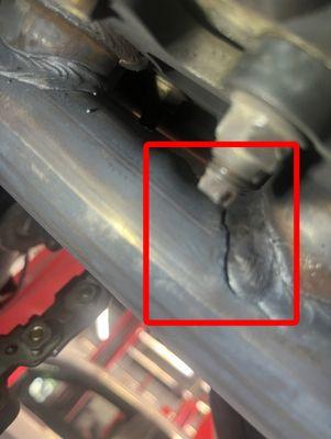 Both Magnaflow cats had cracked at multiple weld points.