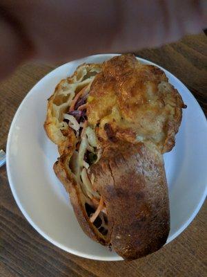 Cornbeef-stuffed Yorkshire Pudding