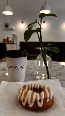 Honey Oat Latte & Vegan Chai Donut