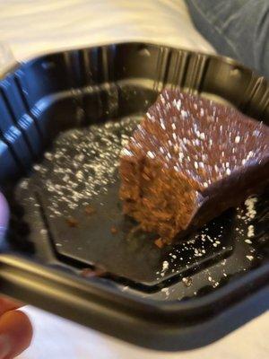 Chocolate torte- very creamy and chocolaty. If you like chocolate- you should try it