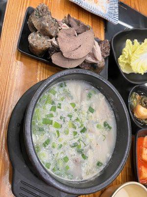 Soondae soup with extra meat