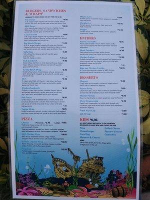 Menu at bar has more items then the one in the rooms.  July 2018.