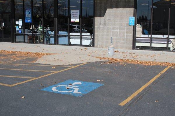 We have accessible parking and access.