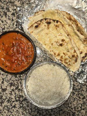 Butter chicken & garlic naan