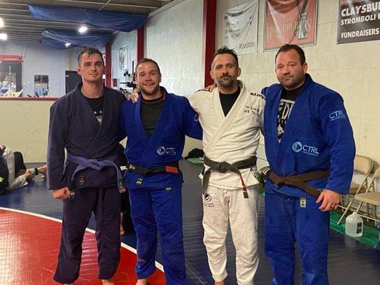 Couple visiting black belts