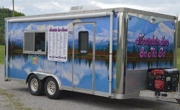 Mountain Sno on the Go! Look for our trailer at events such as barn sales!