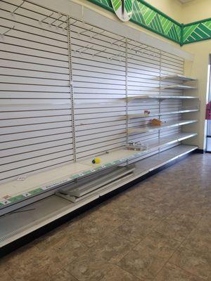 Empty shelves - front - 5/14/24