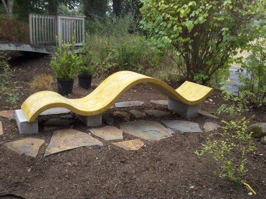 Concrete garden bench - Custom color