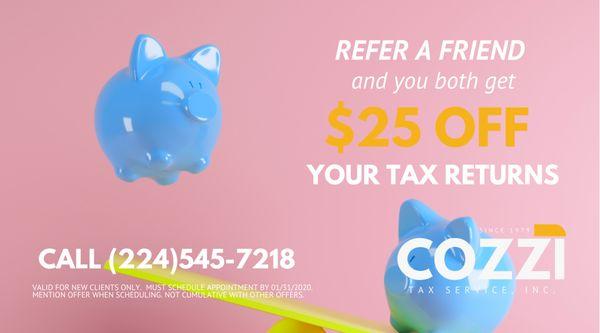 Cozzi Tax Services, Inc. is your affordable and reliable tax professional.