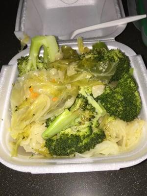 Side order of steamed veggies.