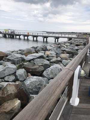 I liked this picture, right by ocean the rocks and the pier.