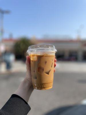 Iced Latte less milk 16 oz