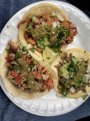 Tacos - adobada, carne asada, carnitas