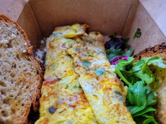 UberEats Delivery: Greek Omelette platter