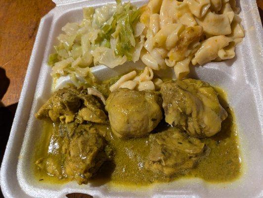 Curry chicken at Norma's Caribbean Jerk Cuisine, Columbia