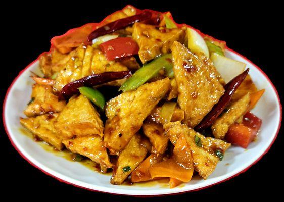 Spicy Kung-Pao Tofu. This is the tofu dish we are known for!