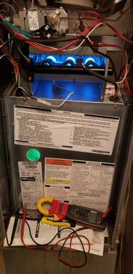 Tune-up for a gas furnace, 80%.