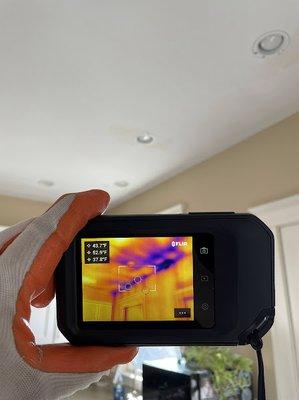 Thermal imaging to determine water damage and leak detection.