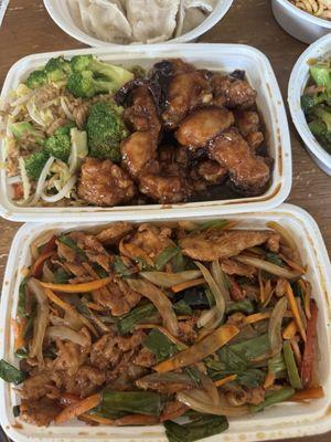 Szechuan chicken and general tso chicken