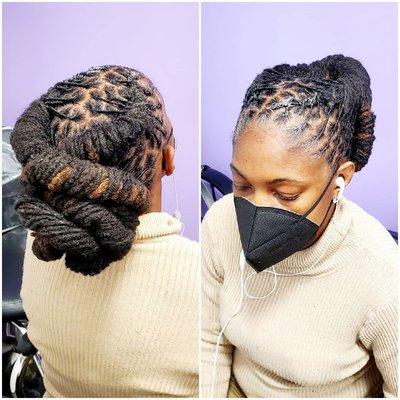 Loc retwist and style