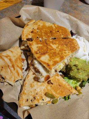 Chicken shawarma quesadilla