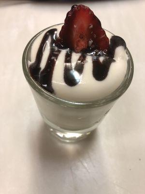 Salted Caramel whipped cream dessert shooter