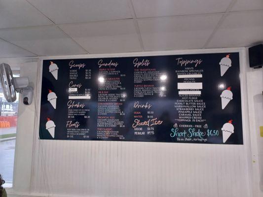 Menu board