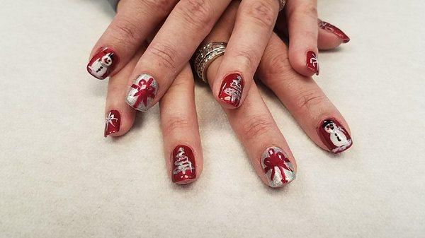 Holiday nail art by Diane