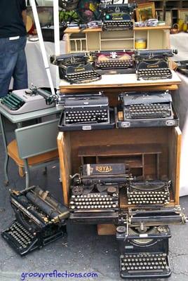 Typewriters at the flea market!