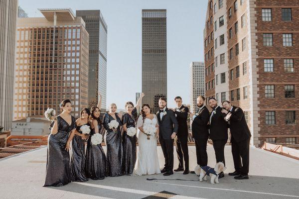 The Millennium Biltmore Wedding, 1920's Vintage Gatsby Theme, Old Hollywood Wave Hair Style, Vintage Red Lip Glam